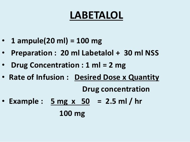 Labetalol And Pregnancy Dosage
